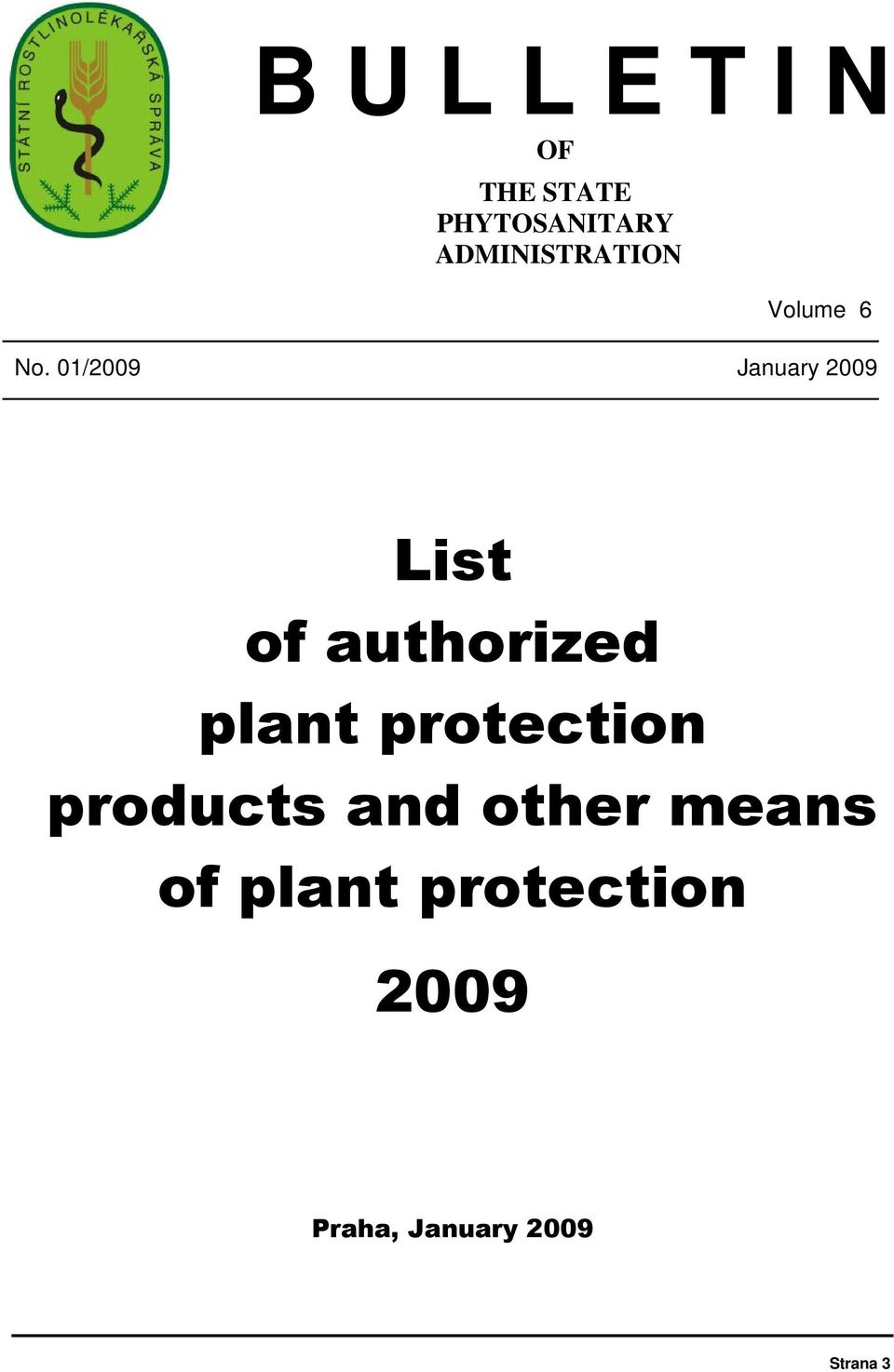 01/2009 January 2009 List of authorized plant