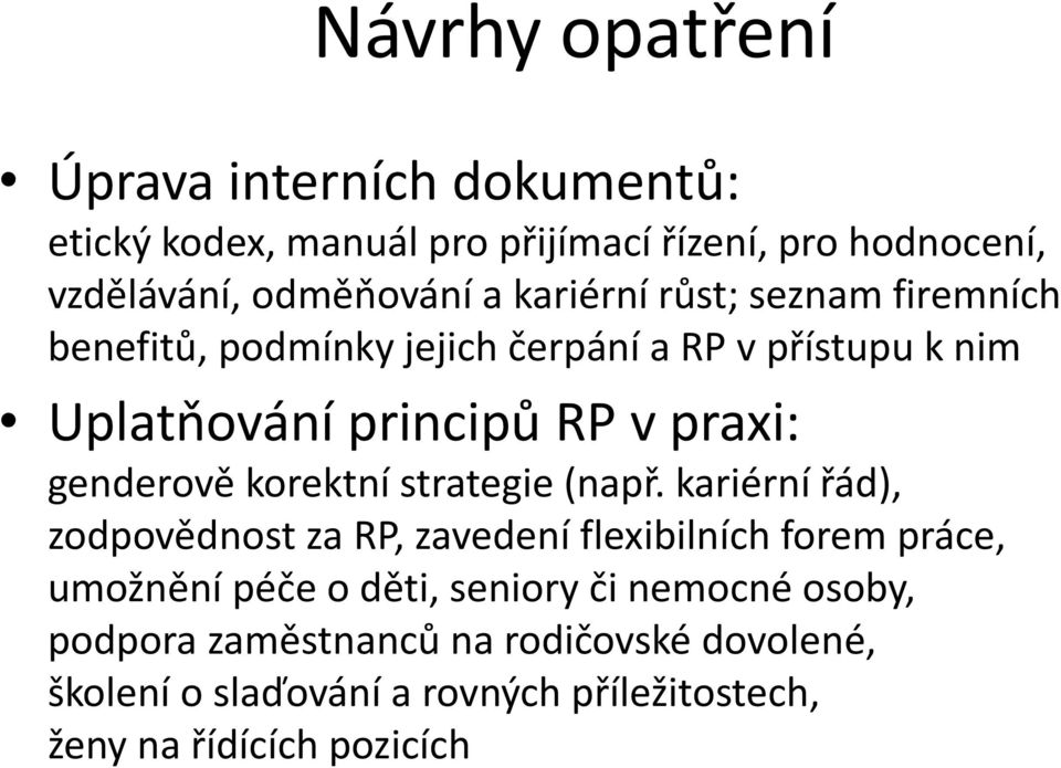 genderově korektní strategie (např.