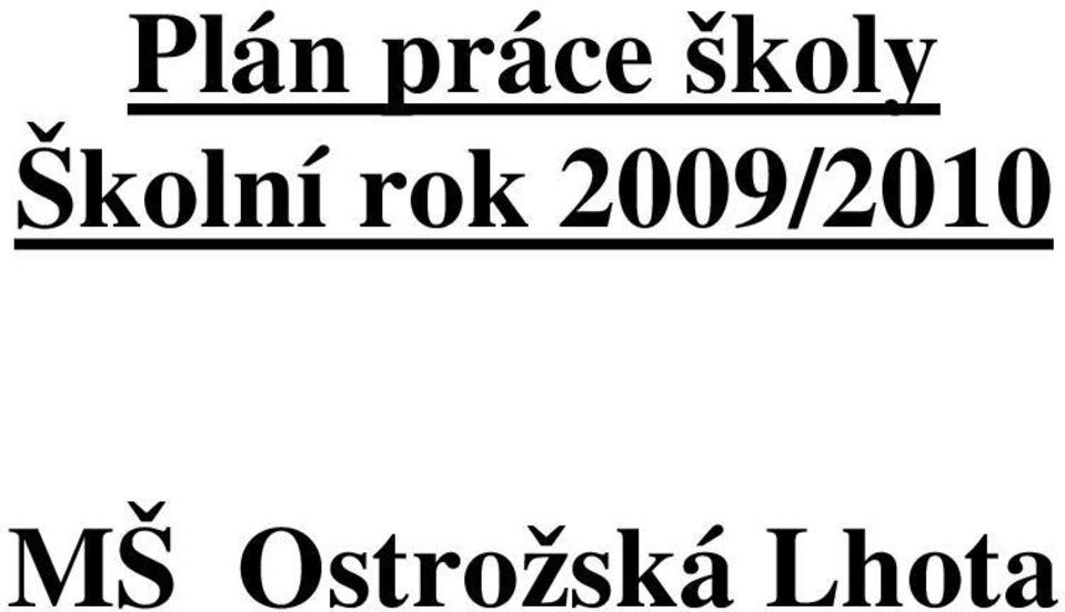 rok 2009/2010