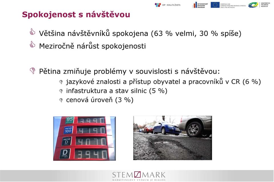 souvislosti s návštěvou: jazykové znalosti a přístup obyvatel a