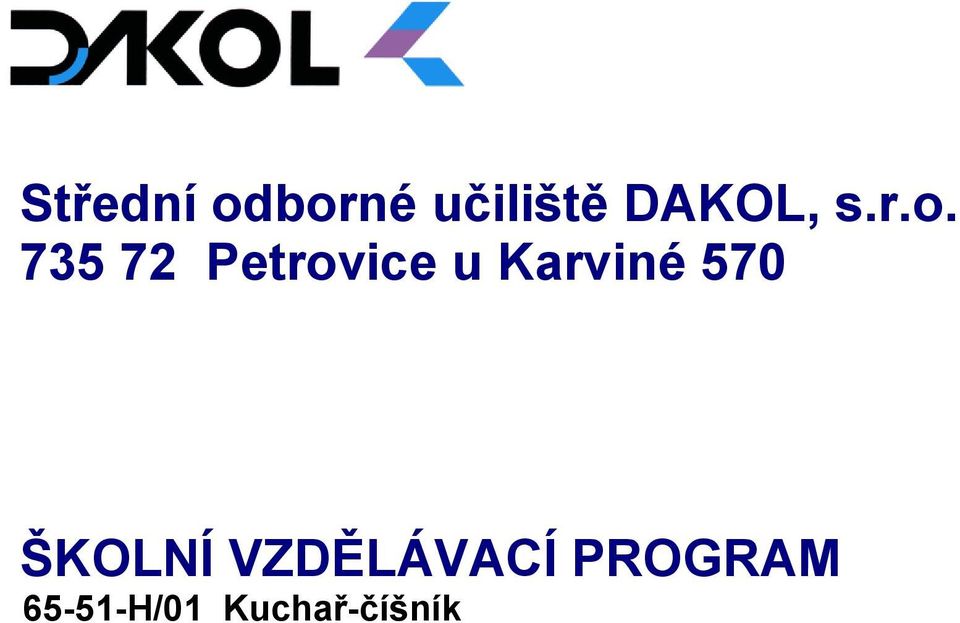 VZDĚLÁVACÍ PROGRAM