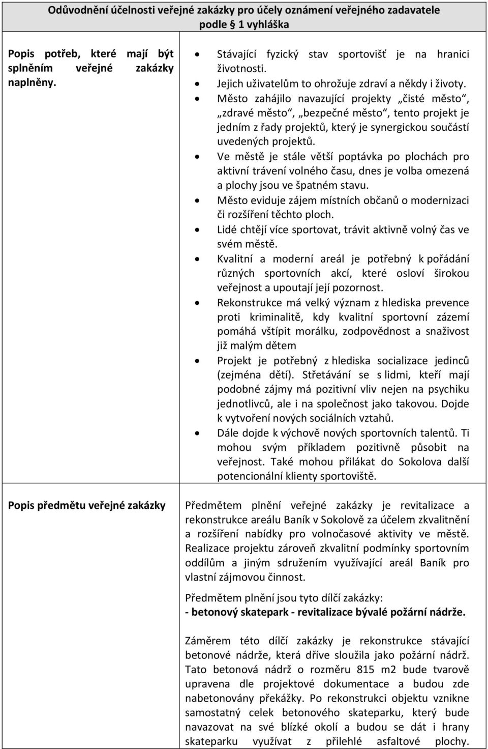 Město zahájilo navazující projekty čisté město, zdravé město, bezpečné město, tento projekt je jedním z řady projektů, který je synergickou součástí uvedených projektů.