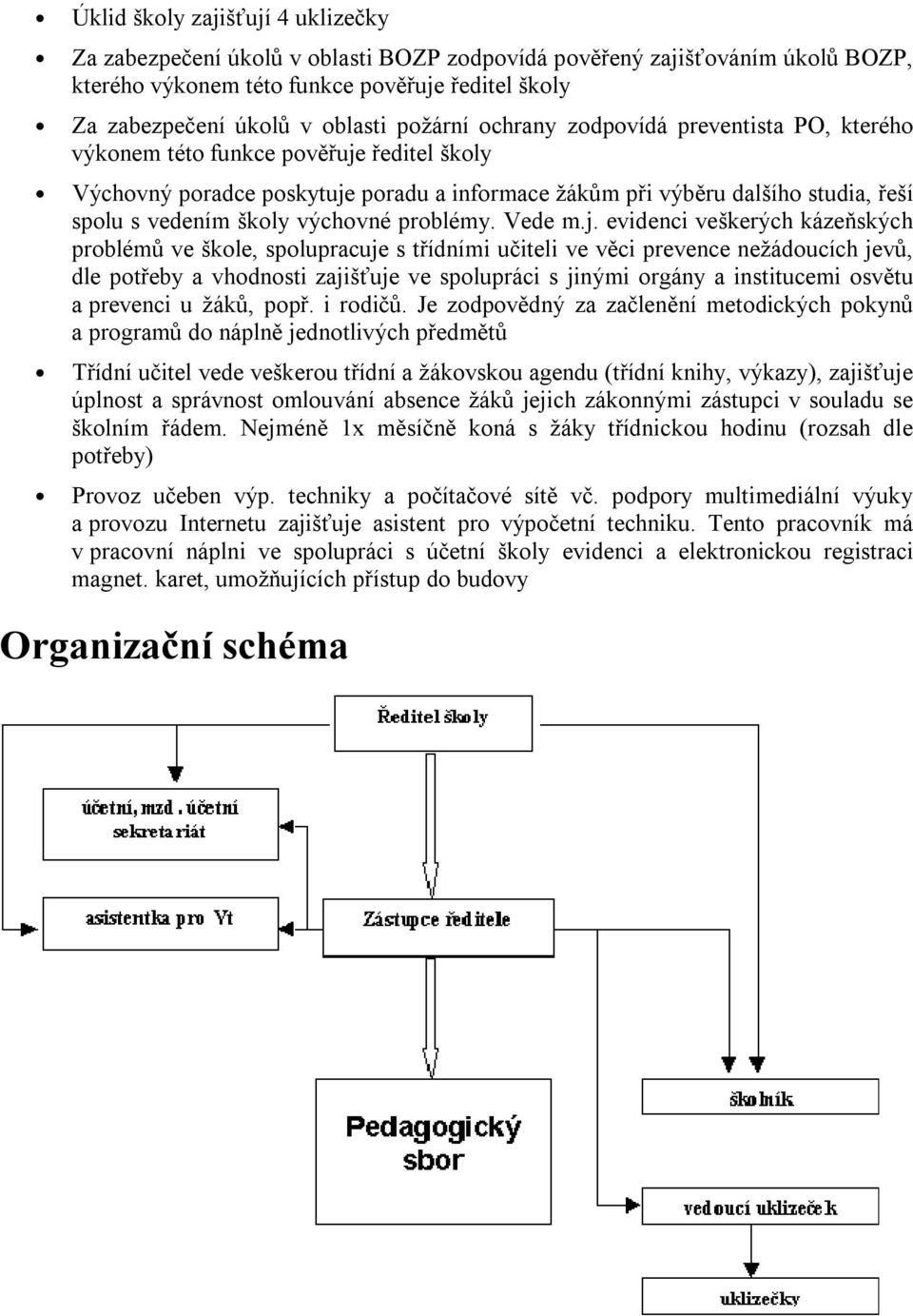 výchovné problémy. Vede m.j.