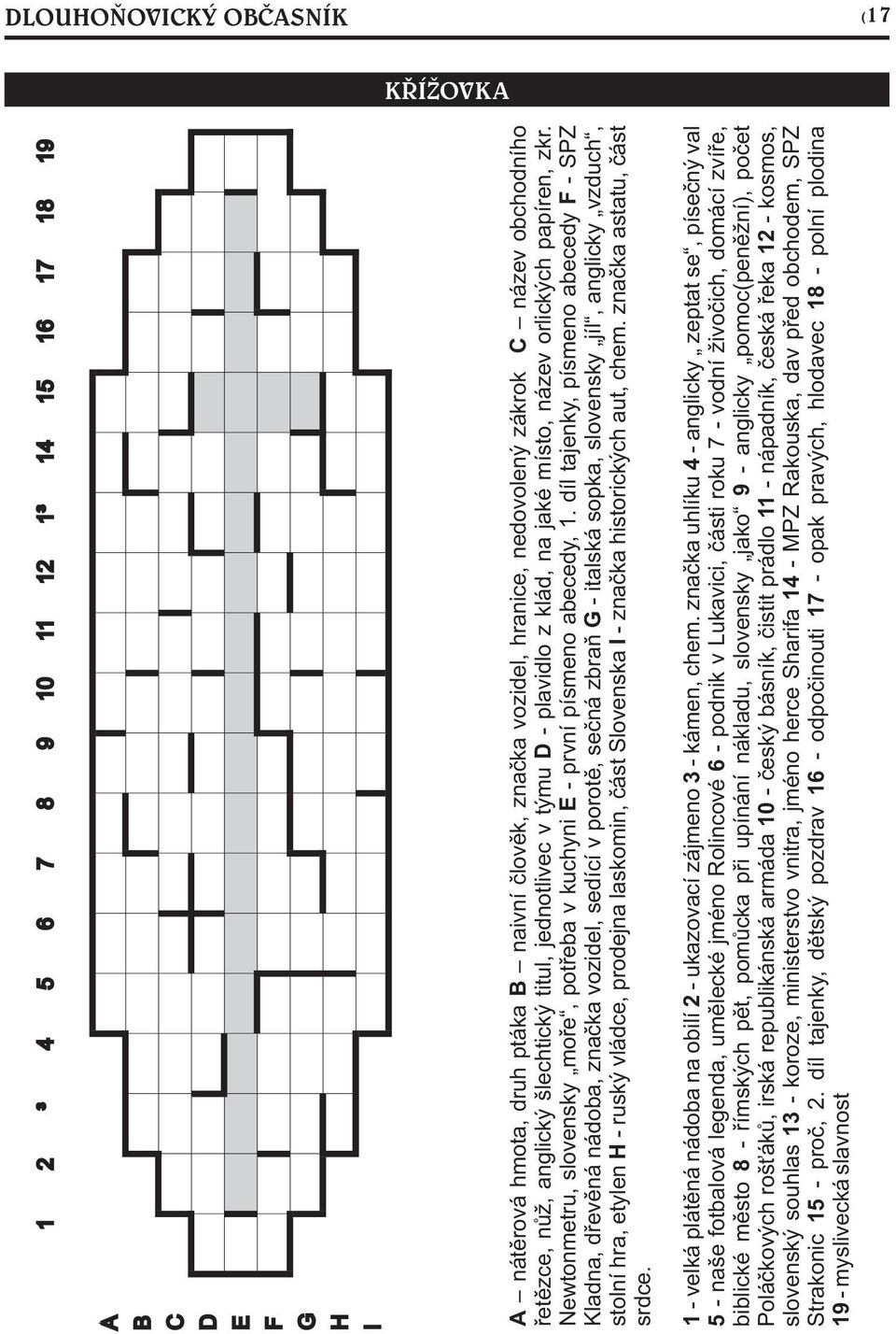 Newtonmetru, slovensky moøe, potøeba v kuchyni E - první písmeno abecedy, 1.