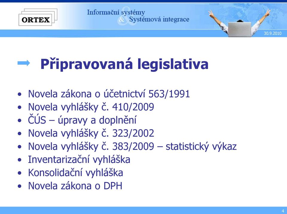 410/2009 ČÚS úpravy a doplnění  323/2002  383/2009 statistický