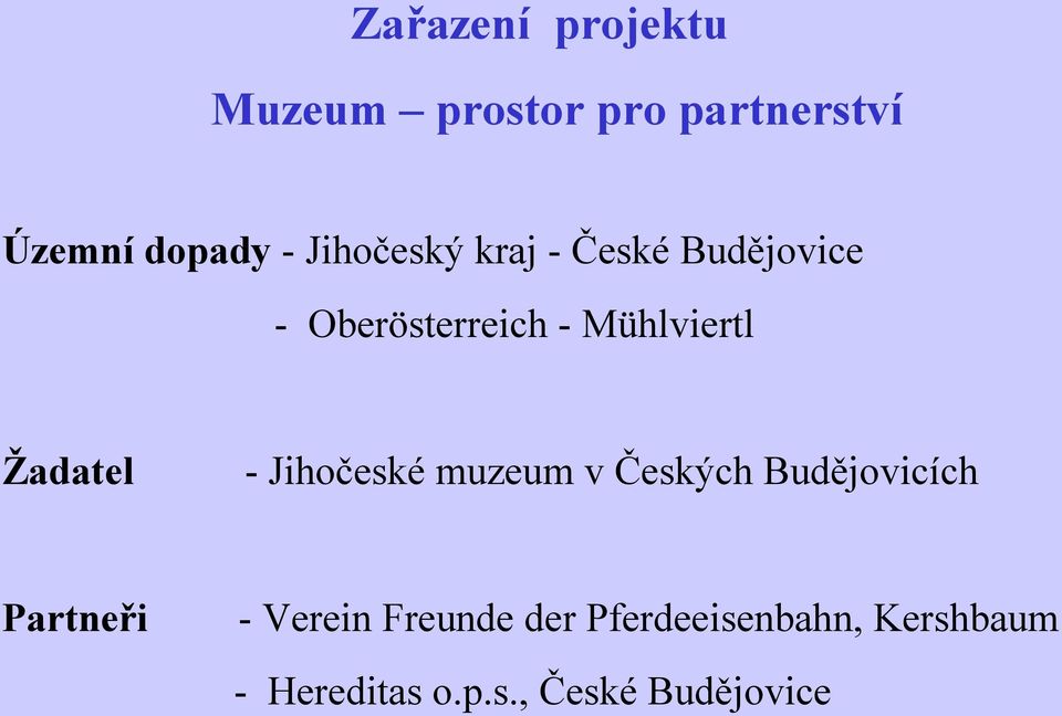 muzeum v Českých Budějovicích Partneři - Verein Freunde der