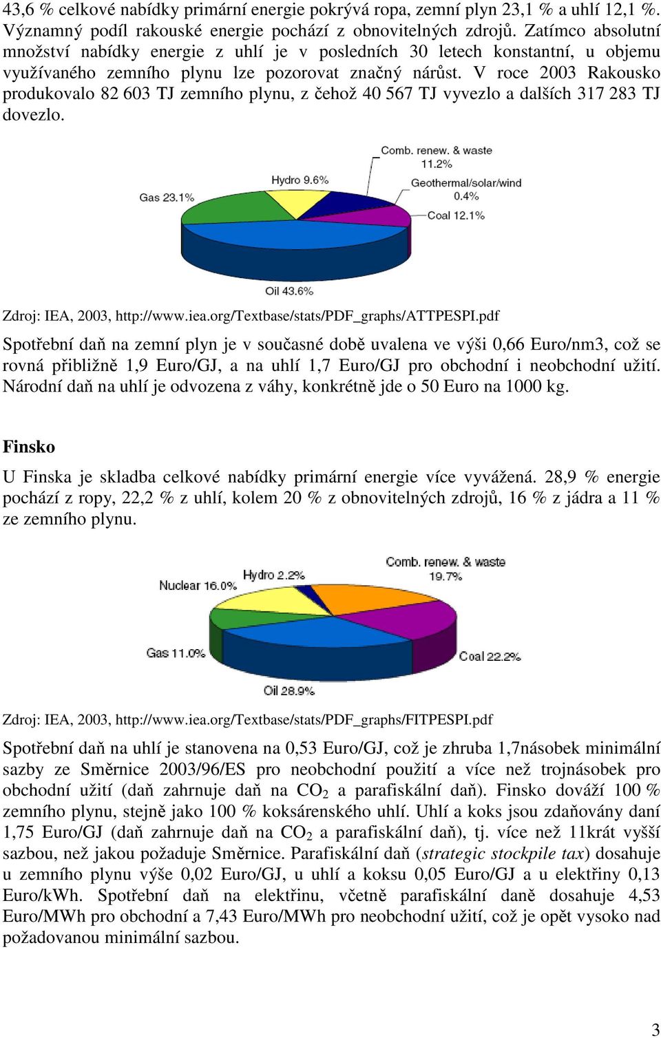 V roce 2003 Rakousko produkovalo 82 603 TJ zemního plynu, z čehož 40 567 TJ vyvezlo a dalších 317 283 TJ dovezlo. Zdroj: IEA, 2003, http://www.iea.org/textbase/stats/pdf_graphs/attpespi.