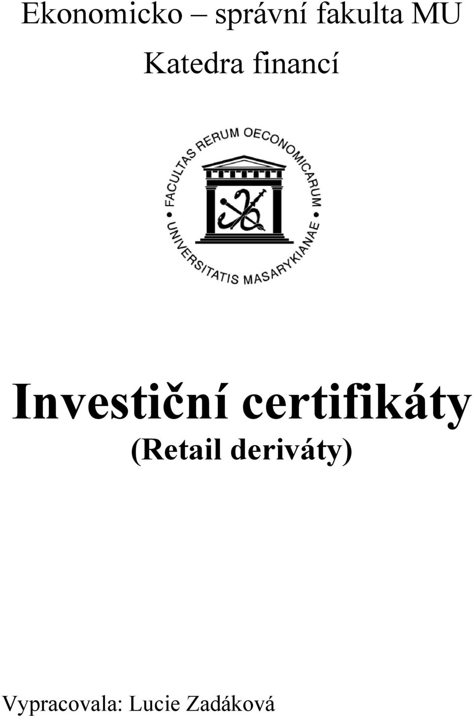 Investiční certifikáty