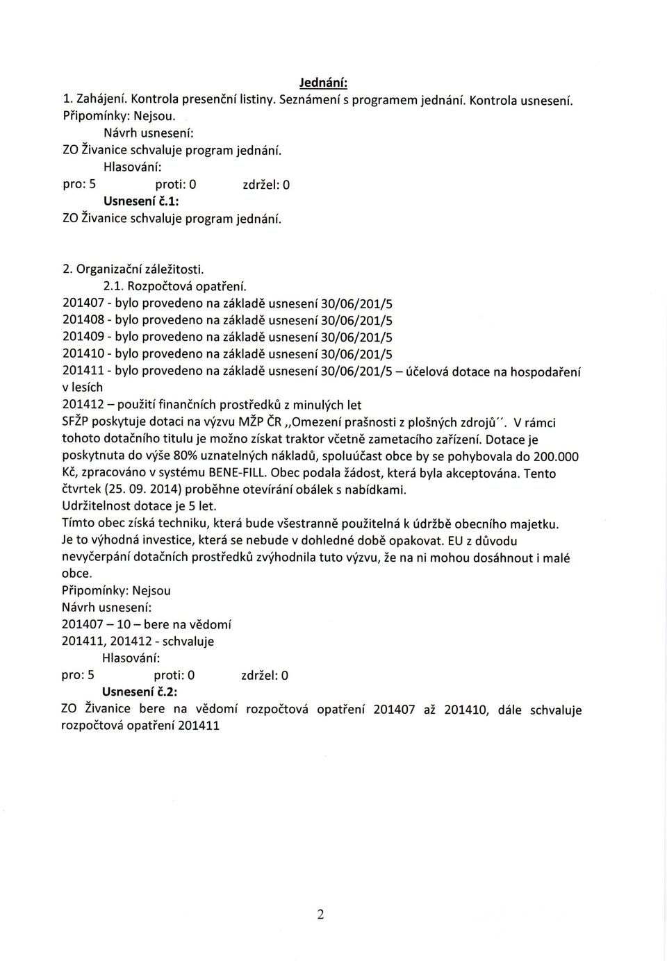 20L407 - bylo provedeno na zdklad6 usneseni3o/06/2ol/5 2OL4O8 - bylo provedeno na zdklad6 usneseni 3O/06/2OL/5 20L409 - byfo provedeno na zdklad6 usneseni 3O/06/201/s 20I4tO - bylo provedeno na
