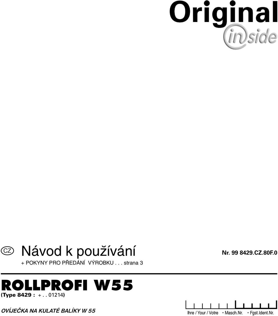 0 ROLLPROFI W55 (Type 8429 : +.