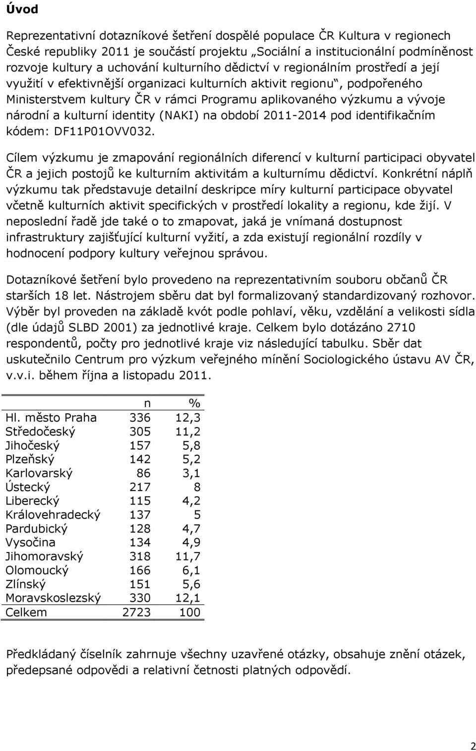 kulturní identity (NAKI) na období 2011-2014 pod identifikačním kódem: DF11P01OVV032.
