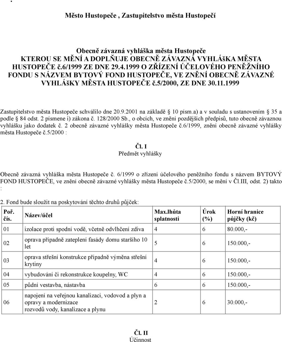 a) a v souladu s ustanovením 35 a podle 84 odst. 2 písmene i) zákona č. 128/2000 Sb., o obcích, ve znění pozdějších předpisů, tuto obecně závaznou vyhlášku jako dodatek č.