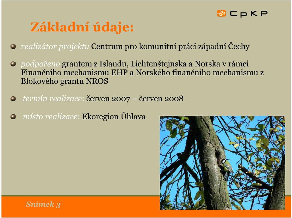 Finančního mechanismu EHP a Norského finančního mechanismu z Blokového