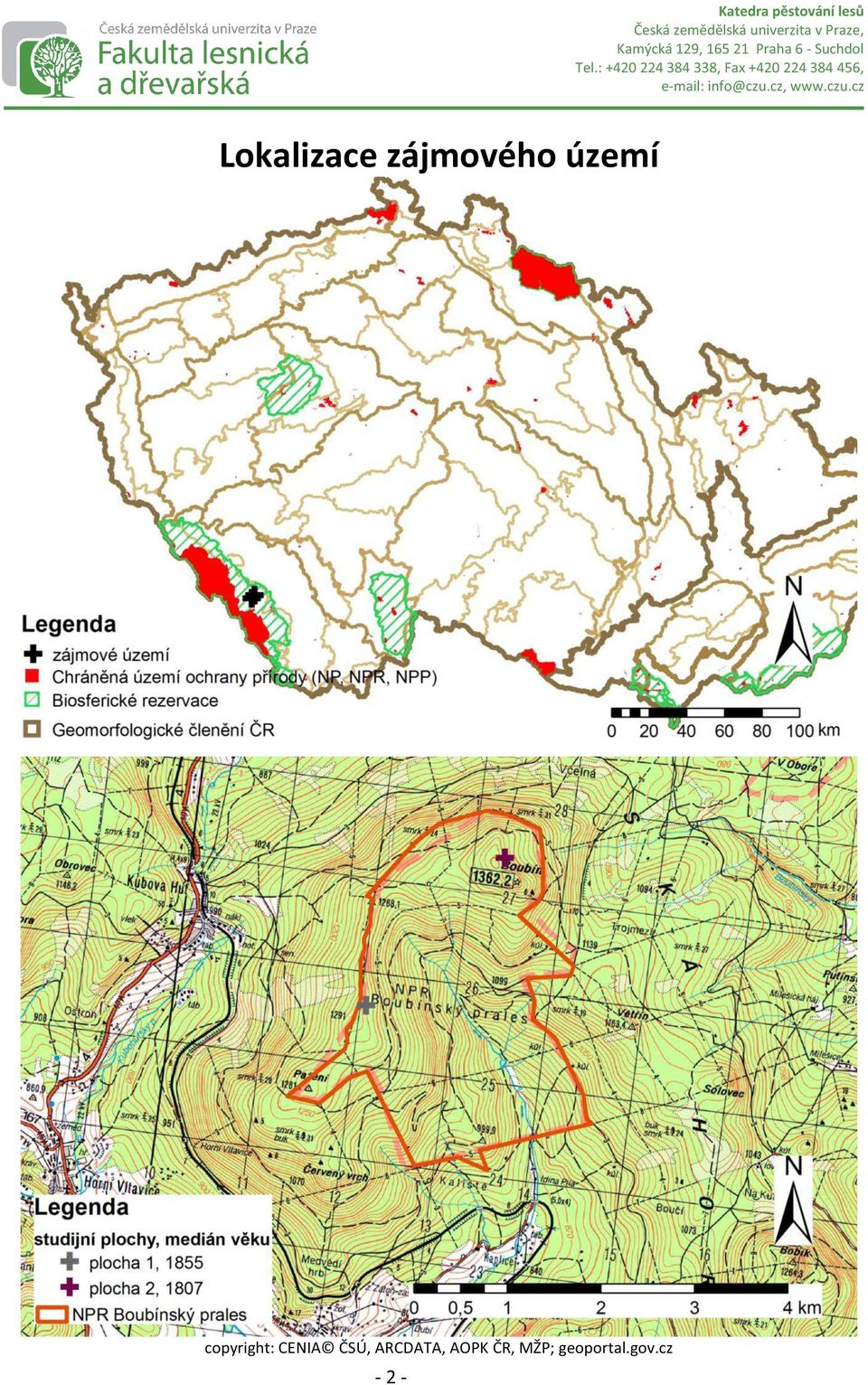 ČSÚ, ARCDATA, AOPK ČR,