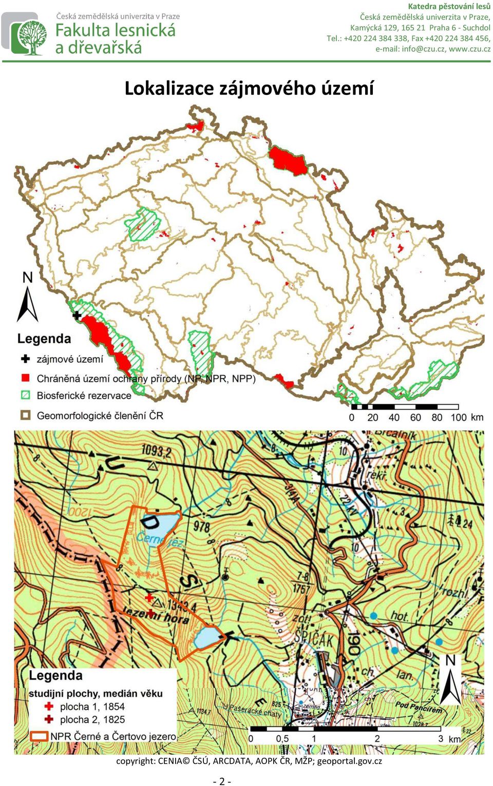 ČSÚ, ARCDATA, AOPK ČR,