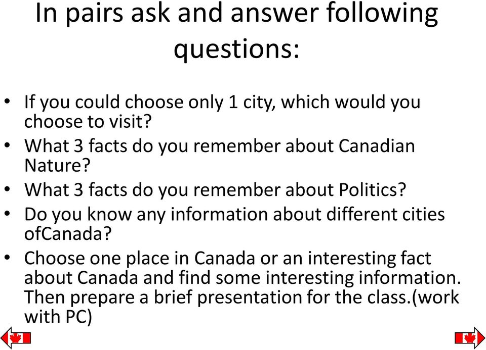 Do you know any information about different cities ofcanada?
