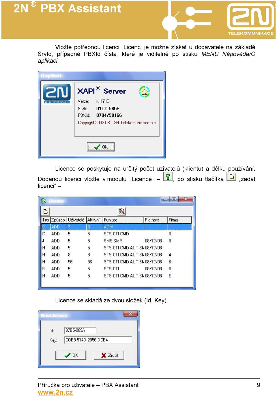 po stisku MENU Nápověda/O aplikaci.