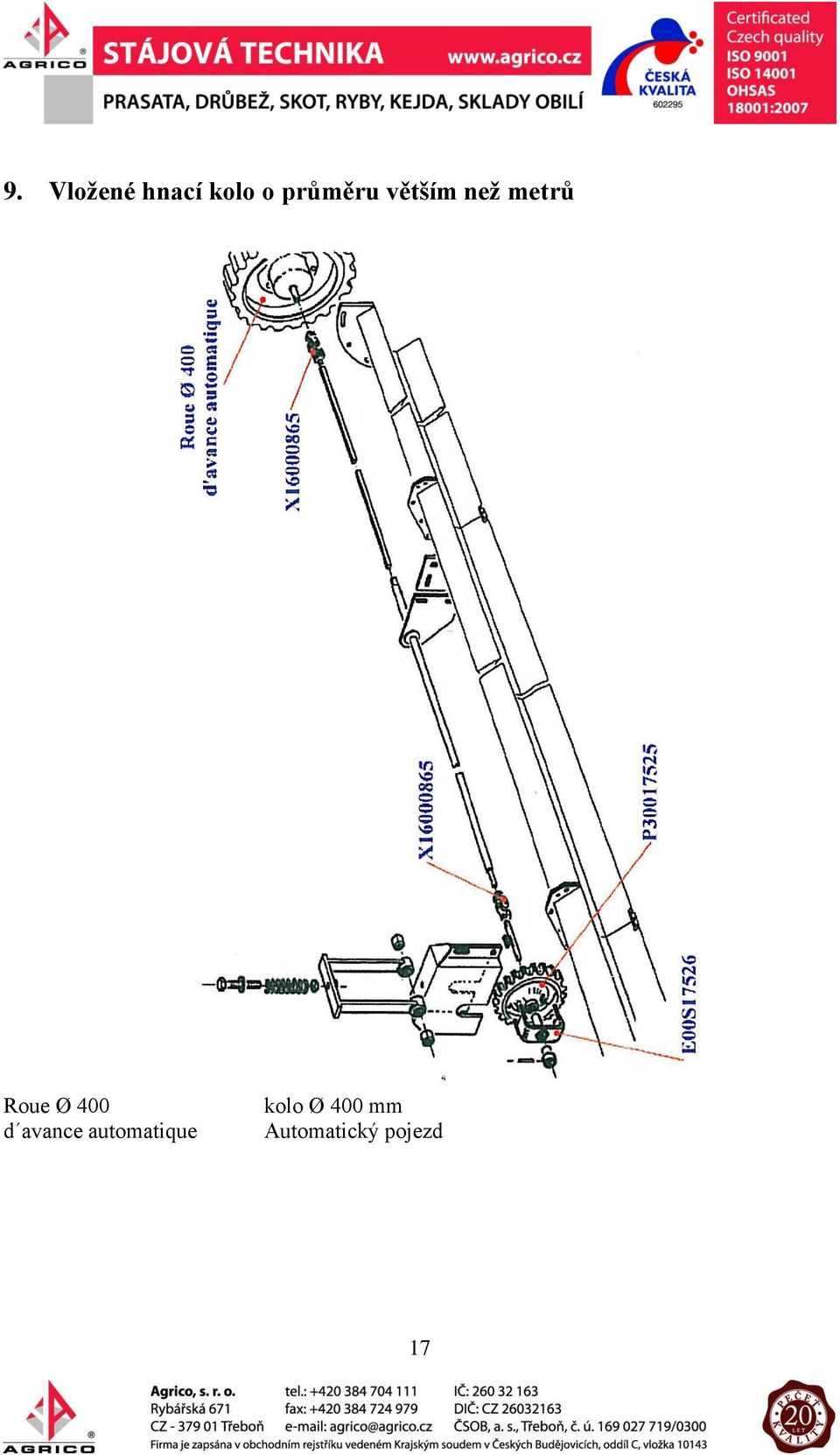 Roue Ø 400 d avance