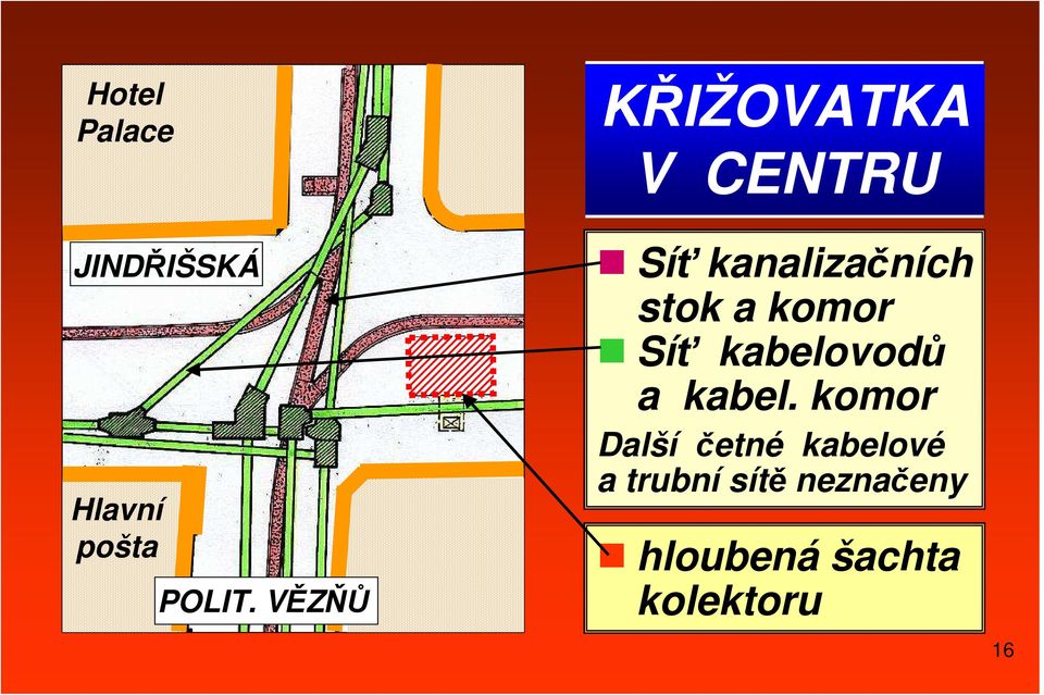 Republiky Síť kanalizačních stok a komor Síť