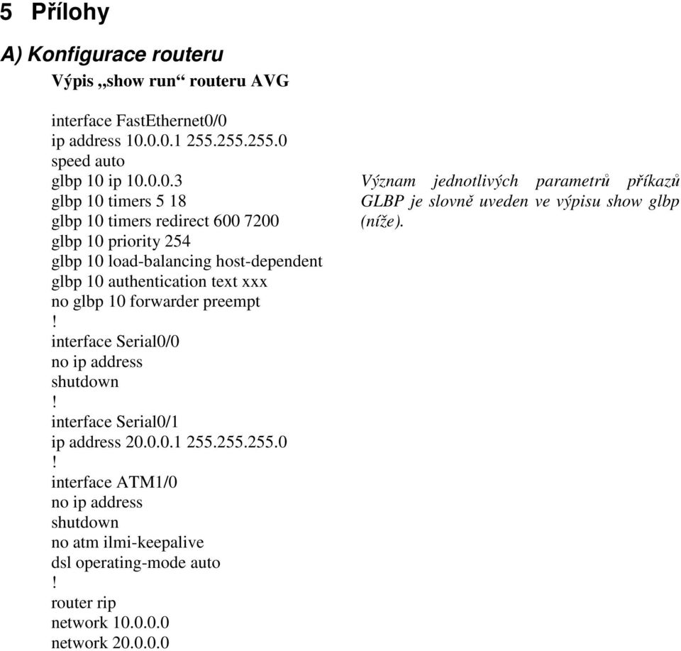 load-balancing host-dependent glbp 10 authentication text xxx no glbp 10 forwarder preempt! interface Serial0/0 no ip address shutdown!