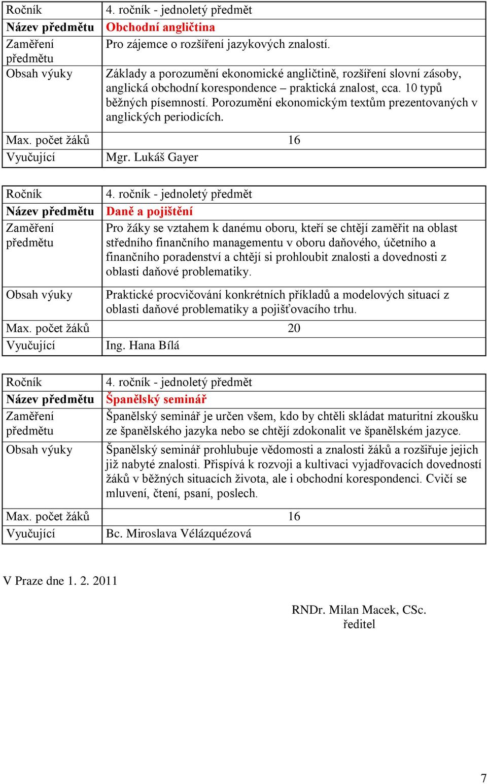 Porozumění ekonomickým textům prezentovaných v anglických periodicích. Vyučující Mgr.