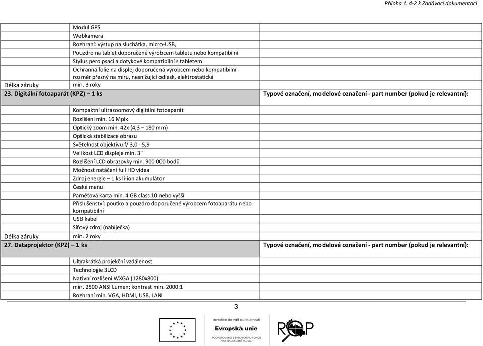 tabletem Ochranná folie na displej doporučená výrobcem nebo kompatibilní - rozměr přesný na míru, nesnižující odlesk, elektrostatická Délka záruky min. 3 roky 23.