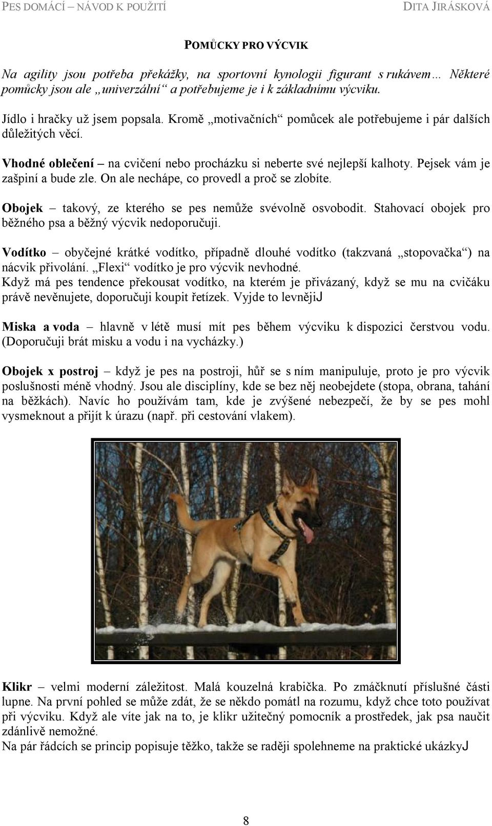Pejsek vám je zašpiní a bude zle. On ale nechápe, co provedl a proč se zlobíte. Obojek takový, ze kterého se pes nemůže svévolně osvobodit.