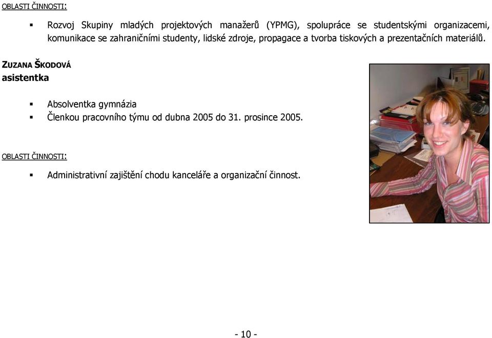 prezentačních materiálů.
