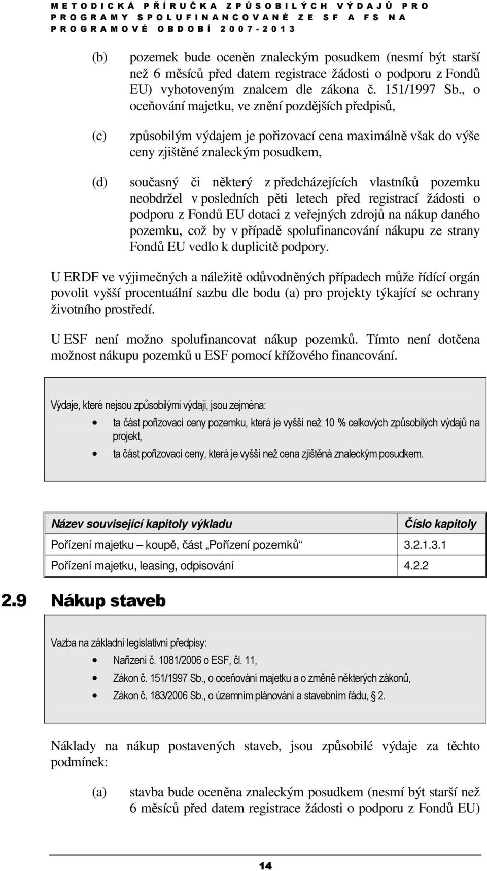 pozemku neobdržel v posledních pěti letech před registrací žádosti o podporu z Fondů EU dotaci z veřejných zdrojů na nákup daného pozemku, což by v případě spolufinancování nákupu ze strany Fondů EU