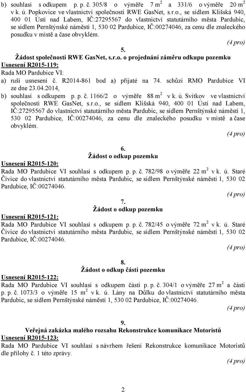 kupem p. p. č. 305/8 o 