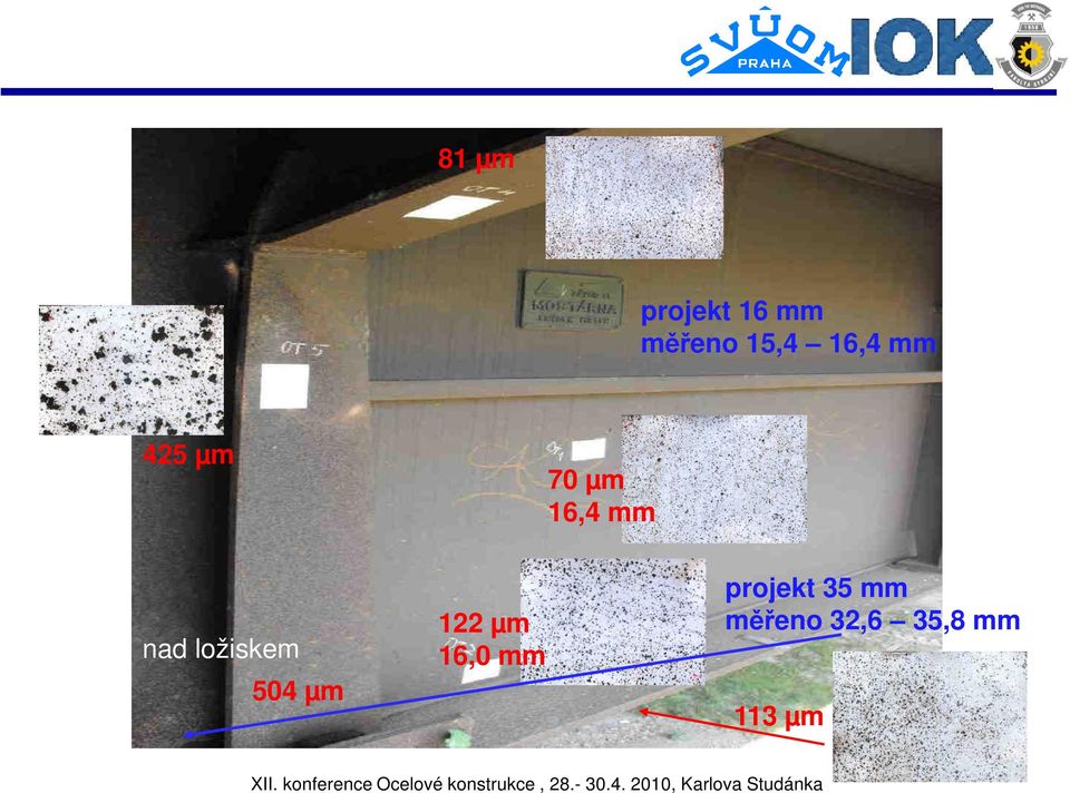 ložiskem 504 µm 122 µm 16,0 mm