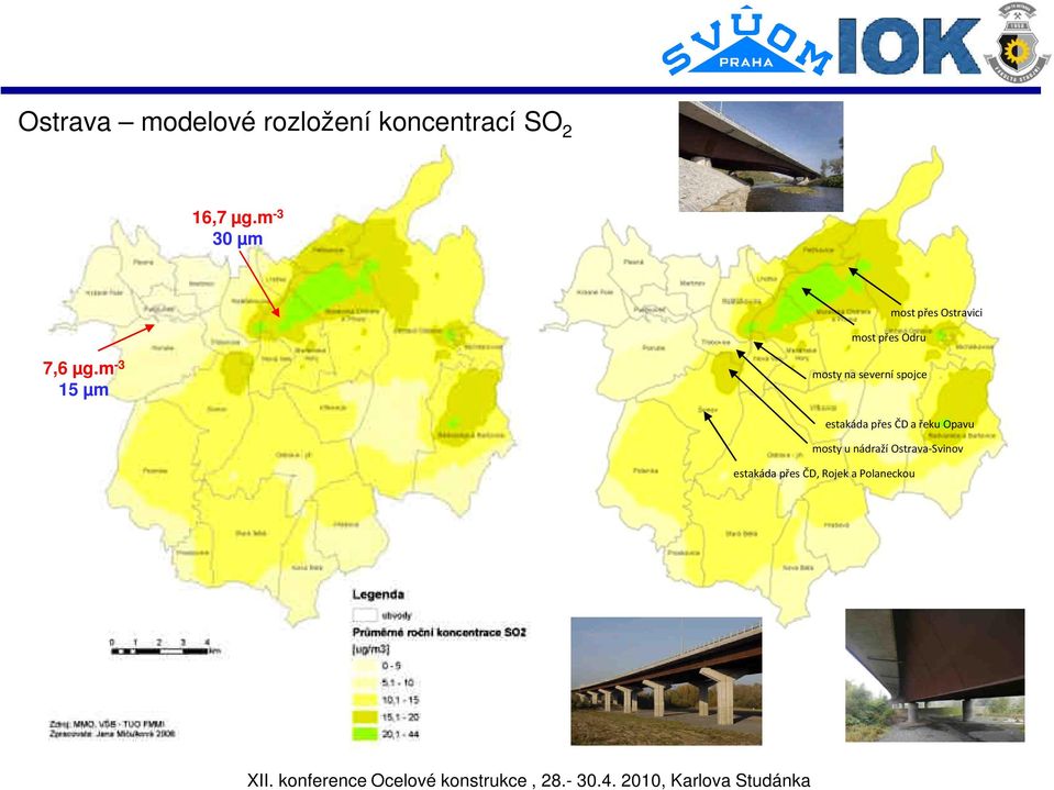 m -3 15 µm mosty na severní spojce estakáda přes ČD a řeku