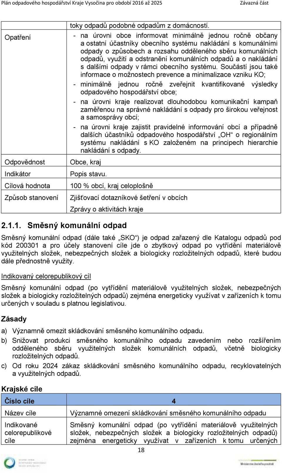 odstranění komunálních odpadů a o nakládání s dalšími odpady v rámci obecního systému.