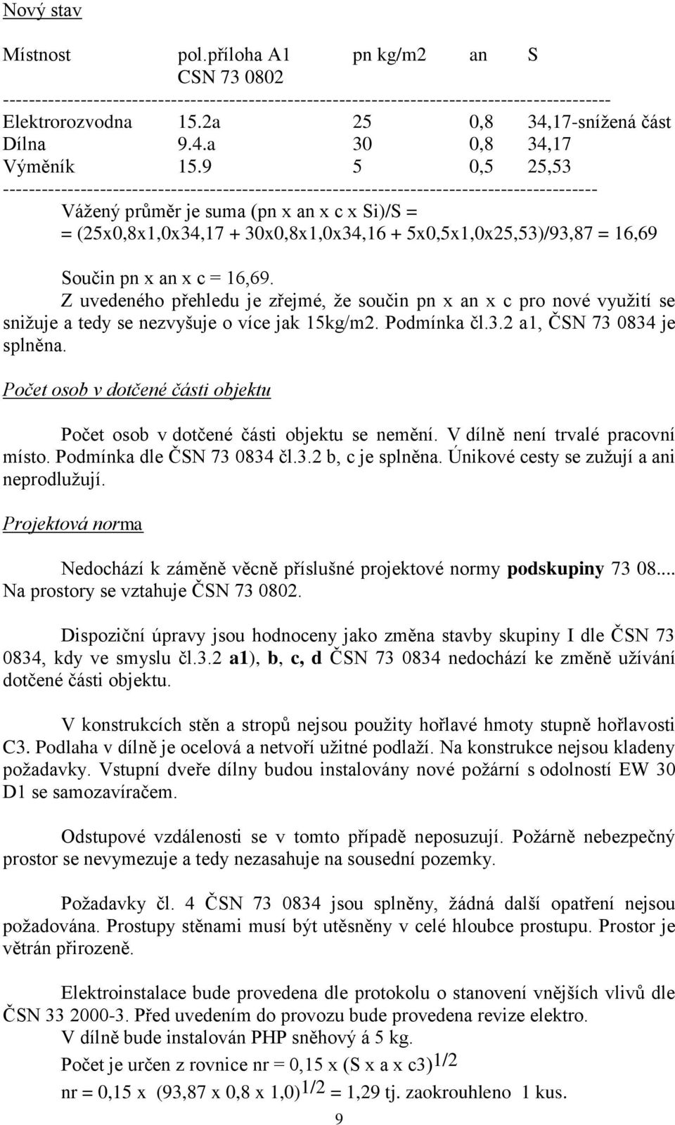 9 5 0,5 25,53 -------------------------------------------------------------------------------------------- Váţený průměr je suma (pn x an x c x Si)/S = = (25x0,8x1,0x34,17 + 30x0,8x1,0x34,16 +