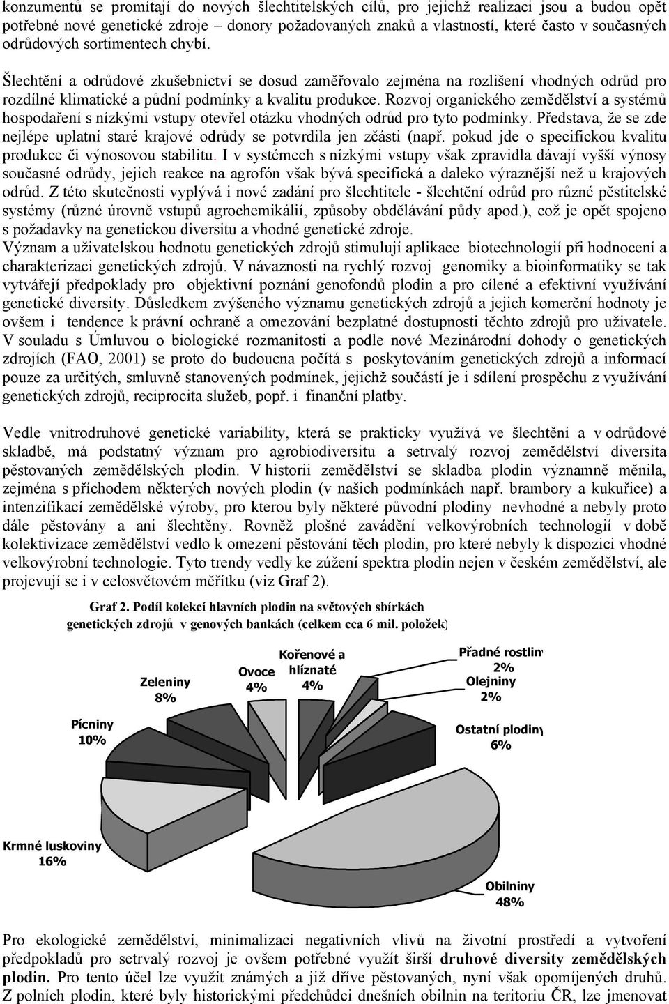 Rozvoj organického zemědělství a systémů hospodaření s nízkými vstupy otevřel otázku vhodných odrůd pro tyto podmínky.