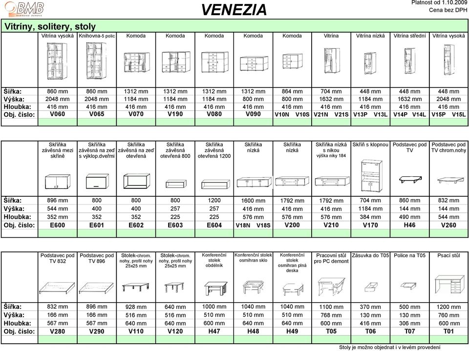 dveřmi otevřená 864 mm V10N V10S V21N V21S V13P V13L V14P V14L V15P V15L nízká nízká s nikou s klopnou Podstavec pod Podstavec pod TV TV chrom.