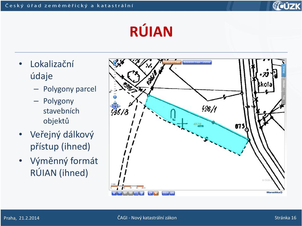 přístup (ihned) Výměnný formát RÚIAN (ihned)