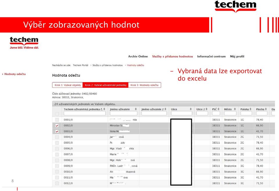 hodnot - Vybraná