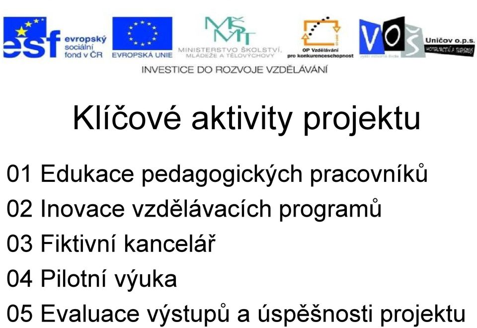 vzdělávacích programů 03 Fiktivní kancelář