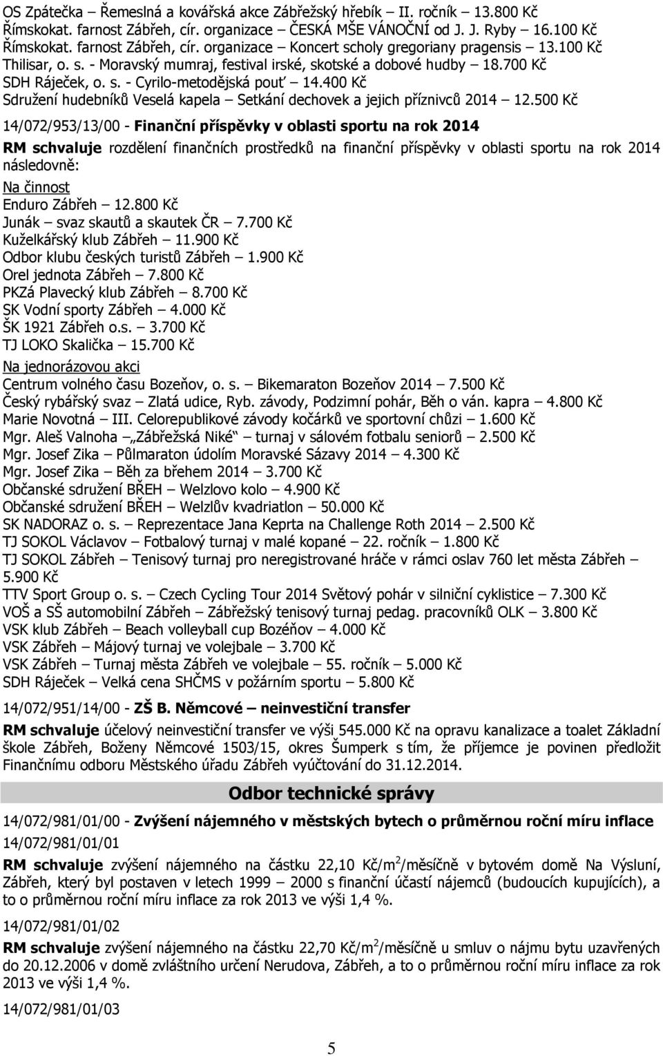 400 Kč Sdružení hudebníků Veselá kapela Setkání dechovek a jejich příznivců 2014 12.