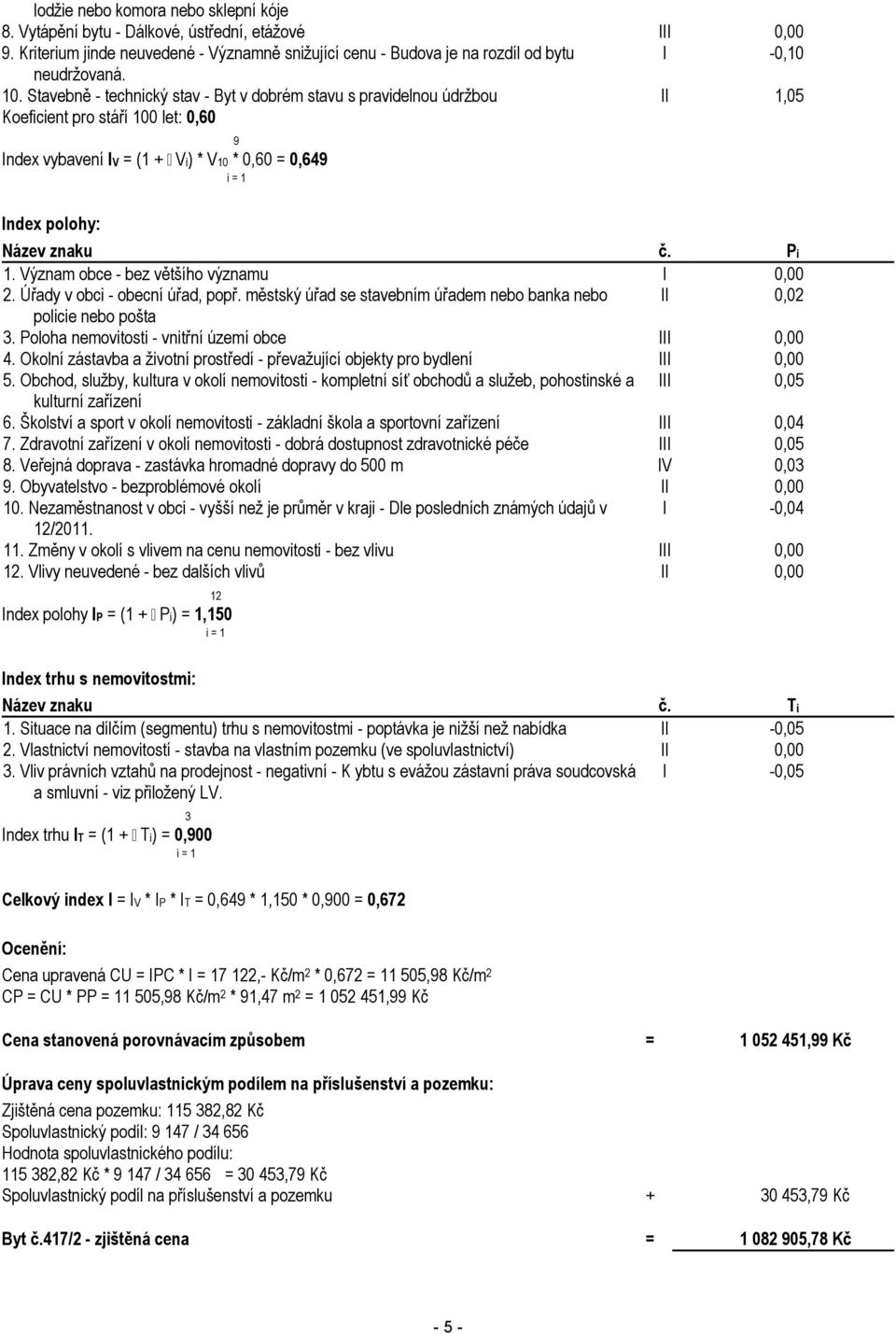 č. Pi 1. Význam obce - bez většího významu I 0,00 2. Úřady v obci - obecní úřad, popř. městský úřad se stavebním úřadem nebo banka nebo II 0,02 policie nebo pošta 3.