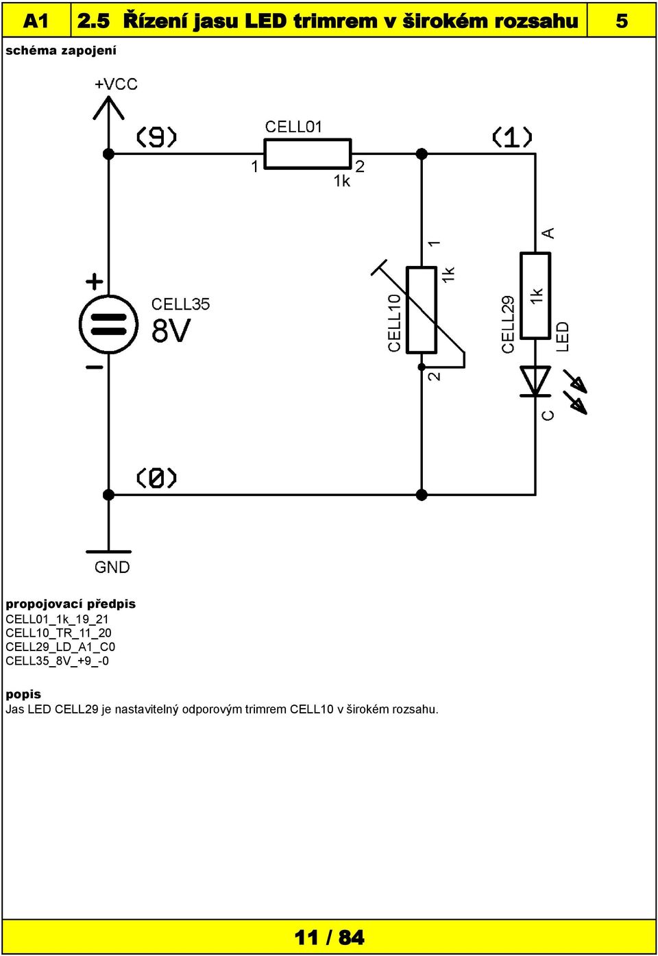 CELL29_LD C0 Jas LED CELL29 je nastavitelný