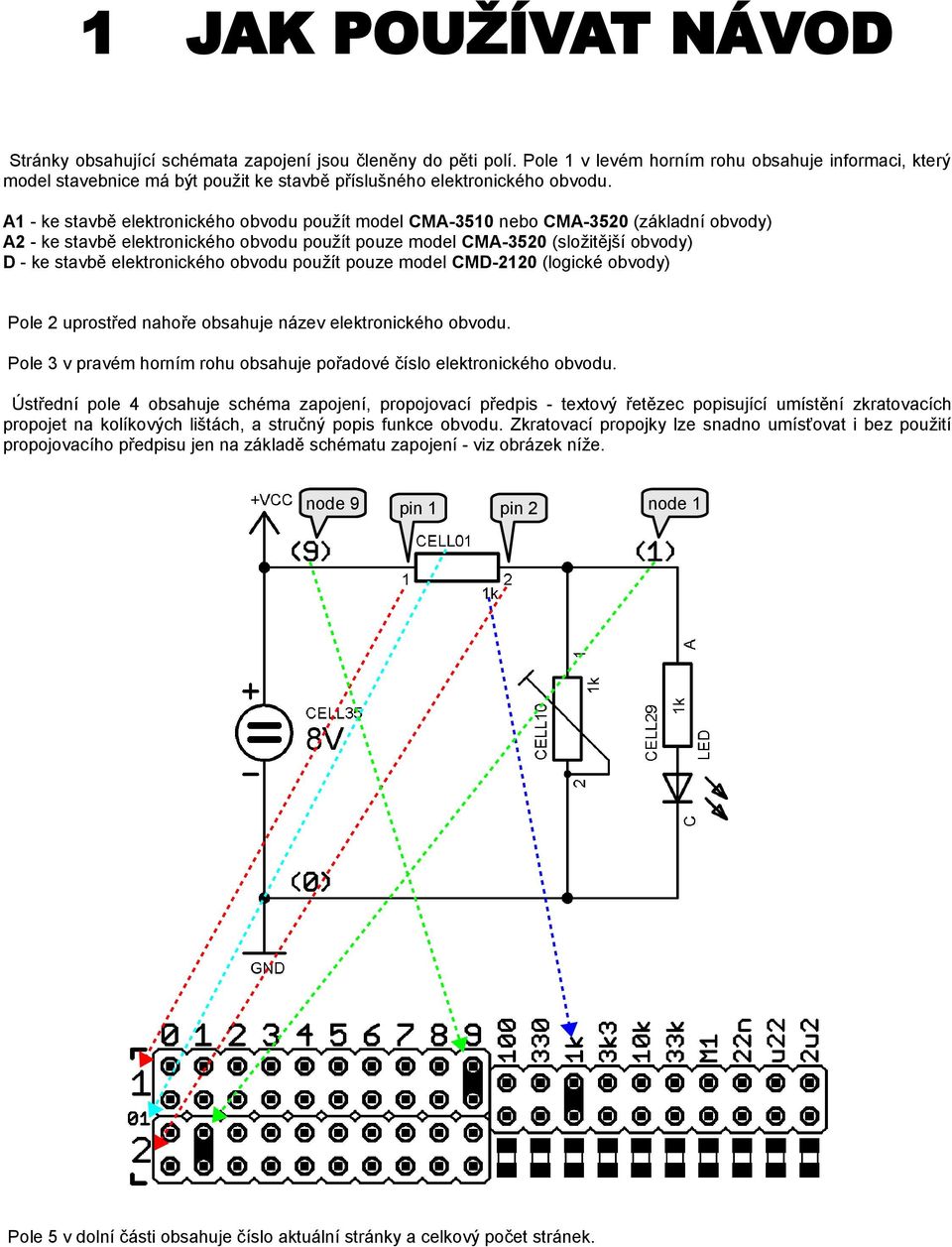 - ke stavbě elektronického obvodu použít model CMA-3510 nebo CMA-3520 (základní obvody) A2 - ke stavbě elektronického obvodu použít pouze model CMA-3520 (složitější obvody) D - ke stavbě