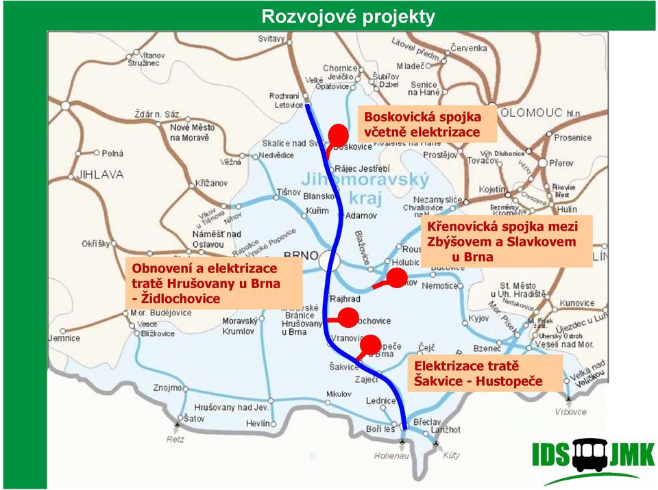 u Brna - Židlochovice Křenovická spojka mezi