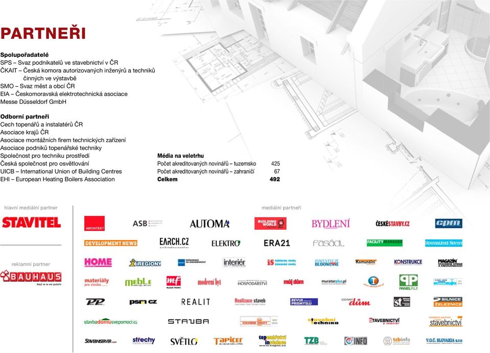 Asociace podniků topenářské techniky Společnost pro techniku prostředí Česká společnost pro osvětlování UICB International Union of Building Centres EHI European Heating