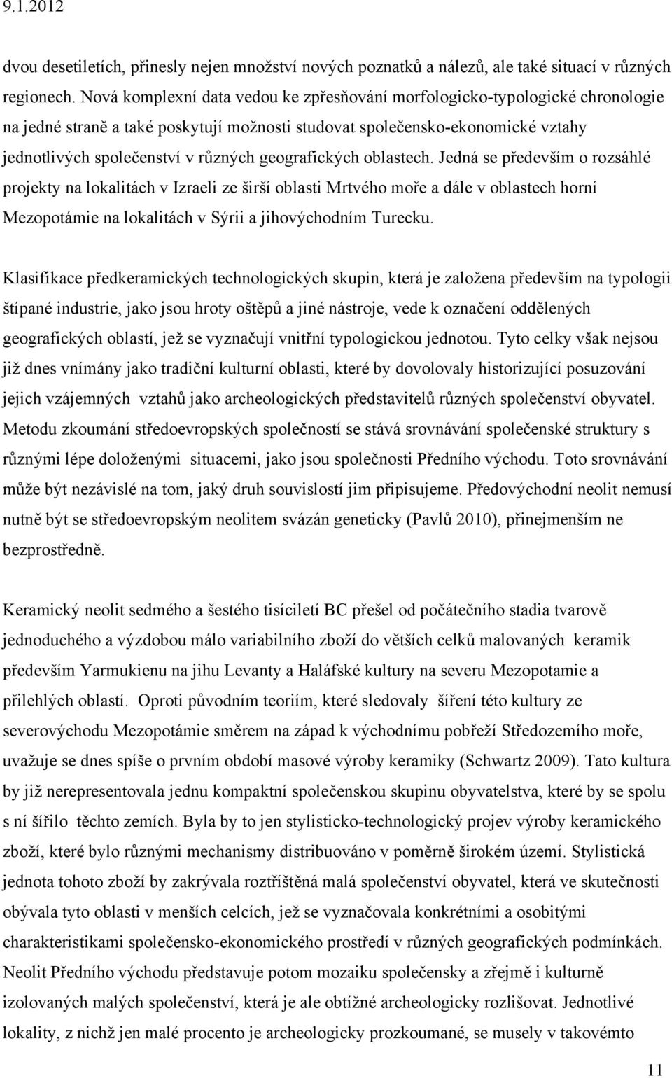 geografických oblastech.