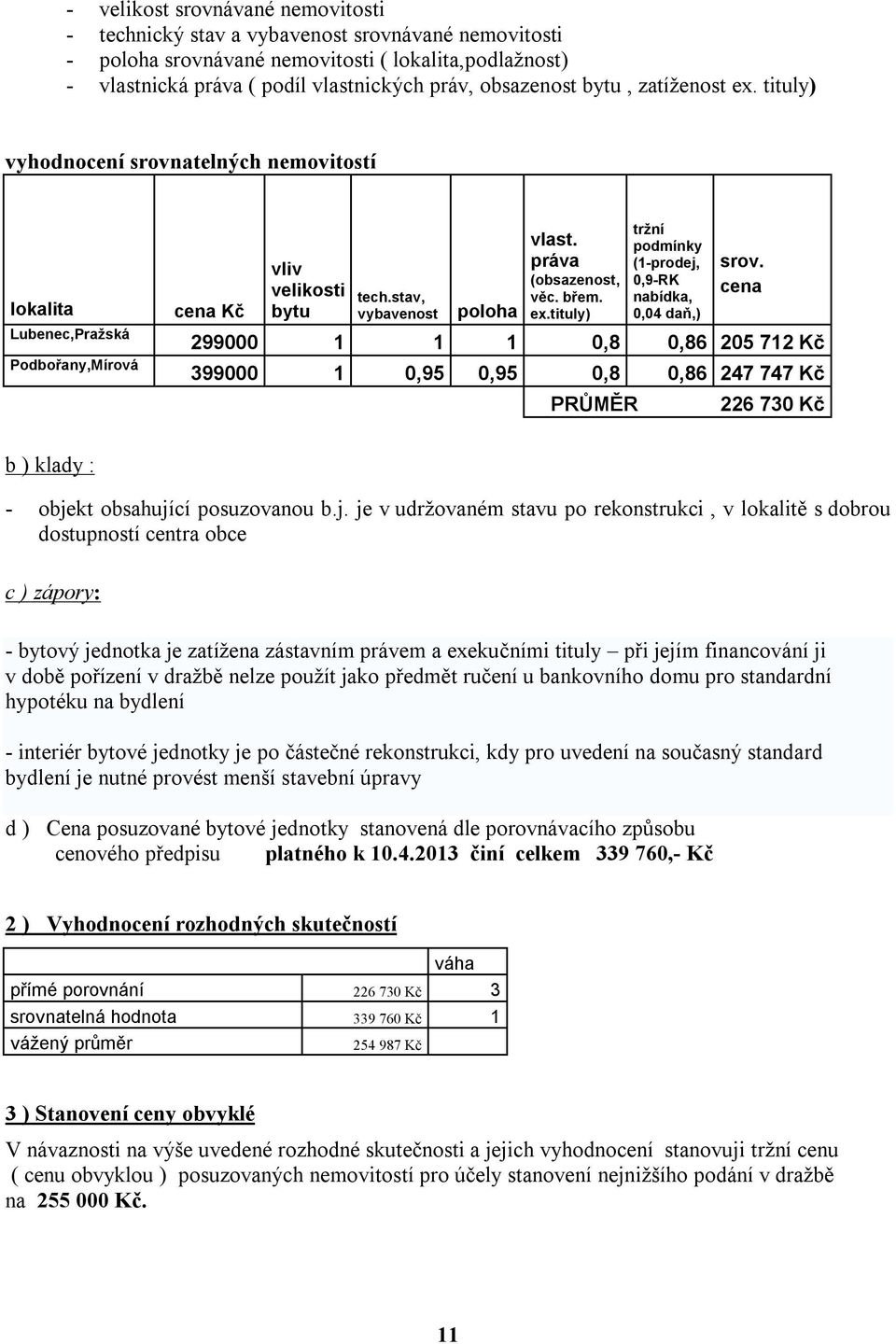 břem. ex.tituly) tržní podmínky (1-prodej, 0,9-RK nabídka, 0,04 daň,) srov.