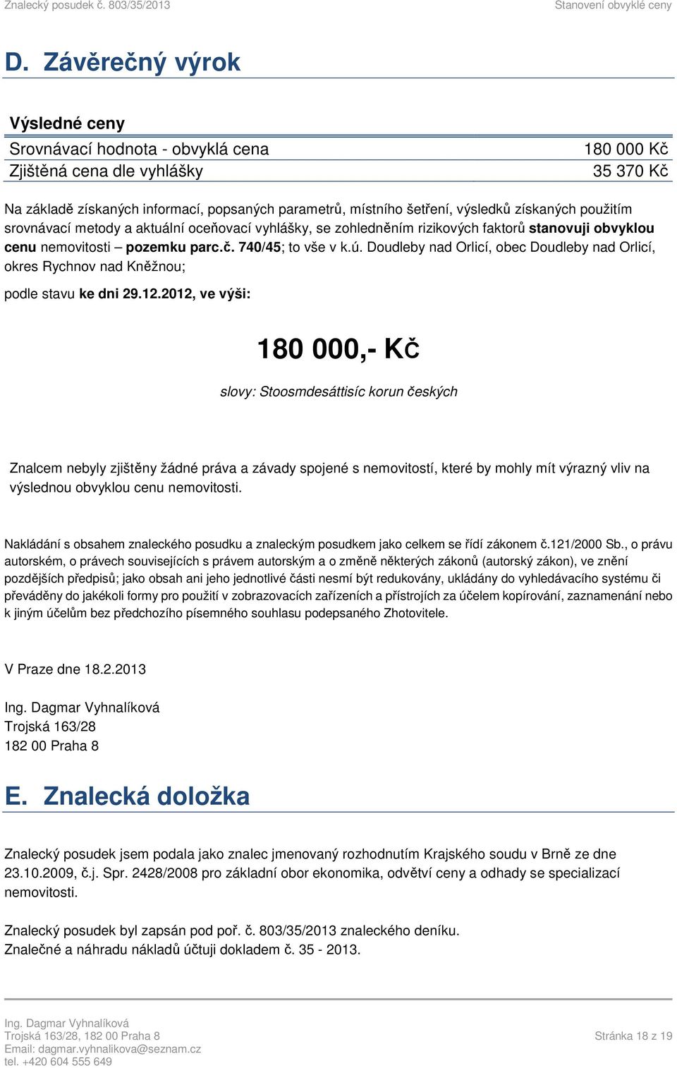 Doudleby nad Orlicí, obec Doudleby nad Orlicí, okres Rychnov nad Kněžnou; podle stavu ke dni 29.12.