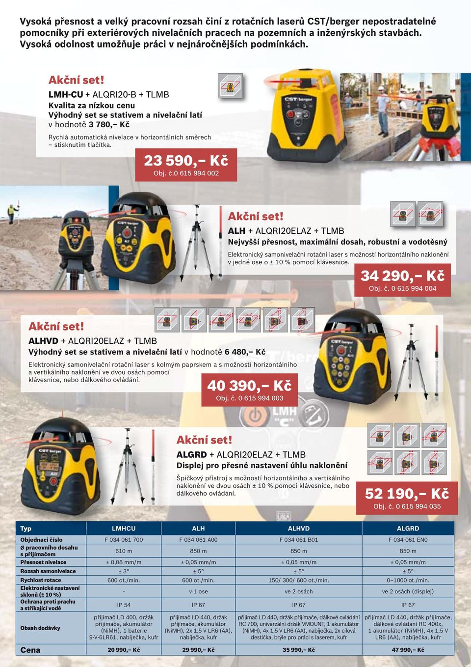 LMH-CU + ALQRI20-B + TLMB Kvalita za nízkou cenu Výhodný set se stativem a nivelační latí v hodnotě 3 780, Kč Rychlá automatická nivelace v horizontálních směrech stisknutím tlačítka. 23 590, Kč Obj.