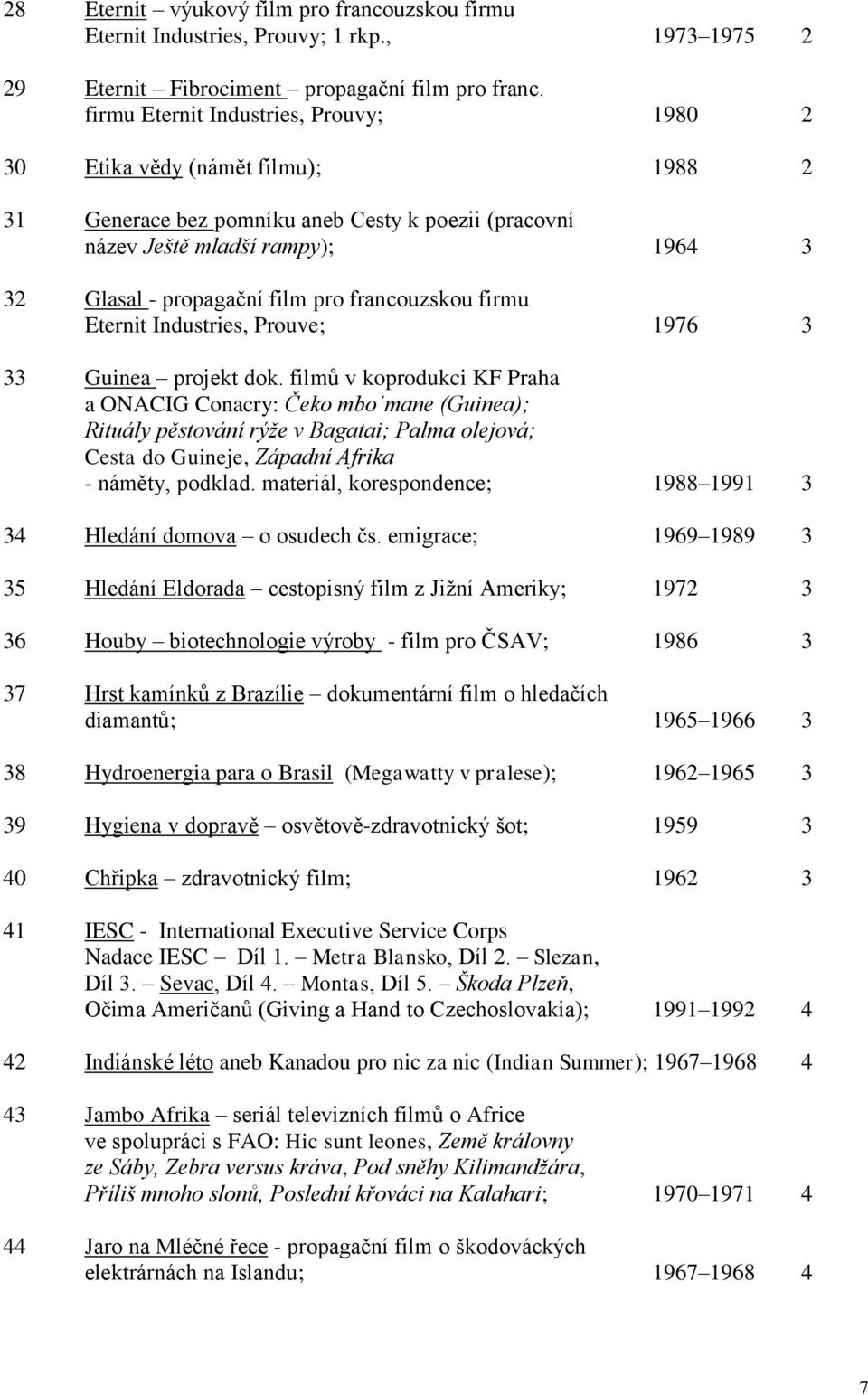 francouzskou firmu Eternit Industries, Prouve; 1976 3 33 Guinea projekt dok.